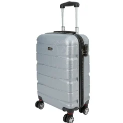 Valise trolley rigide abs gris argenté H50 cm
