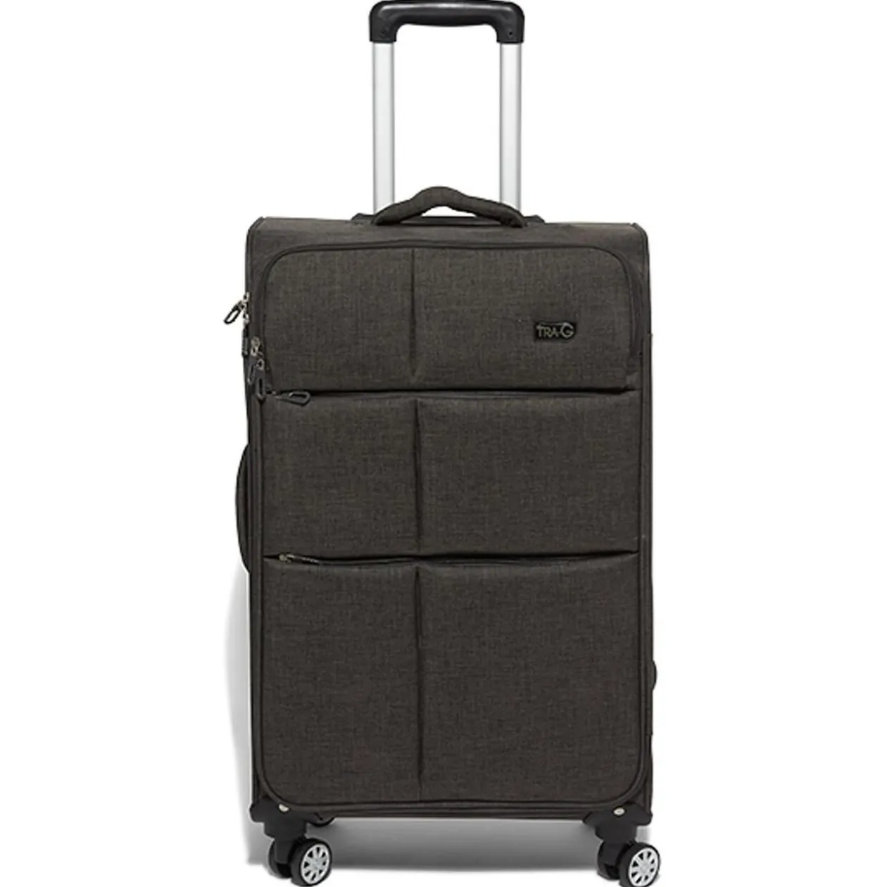 Valise trolley souple roues multidirectionnelles gris H60 cm