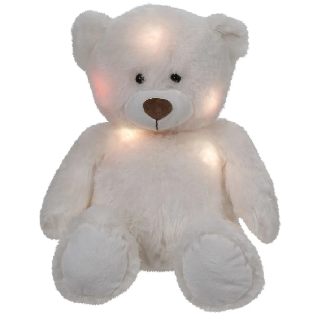 Veilleuse peluche ourson blanc lumineux