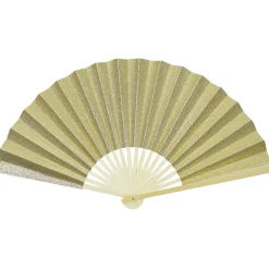 Éventail en bambou coloré