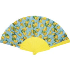 Éventail en polyester imprimé - 3 modèles