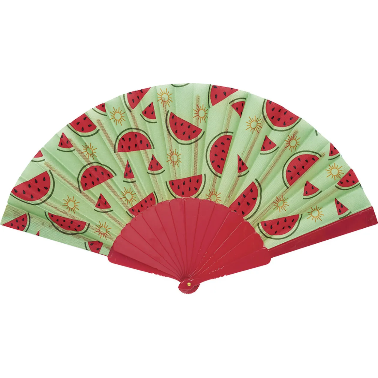 Éventail en polyester imprimé - 3 modèles