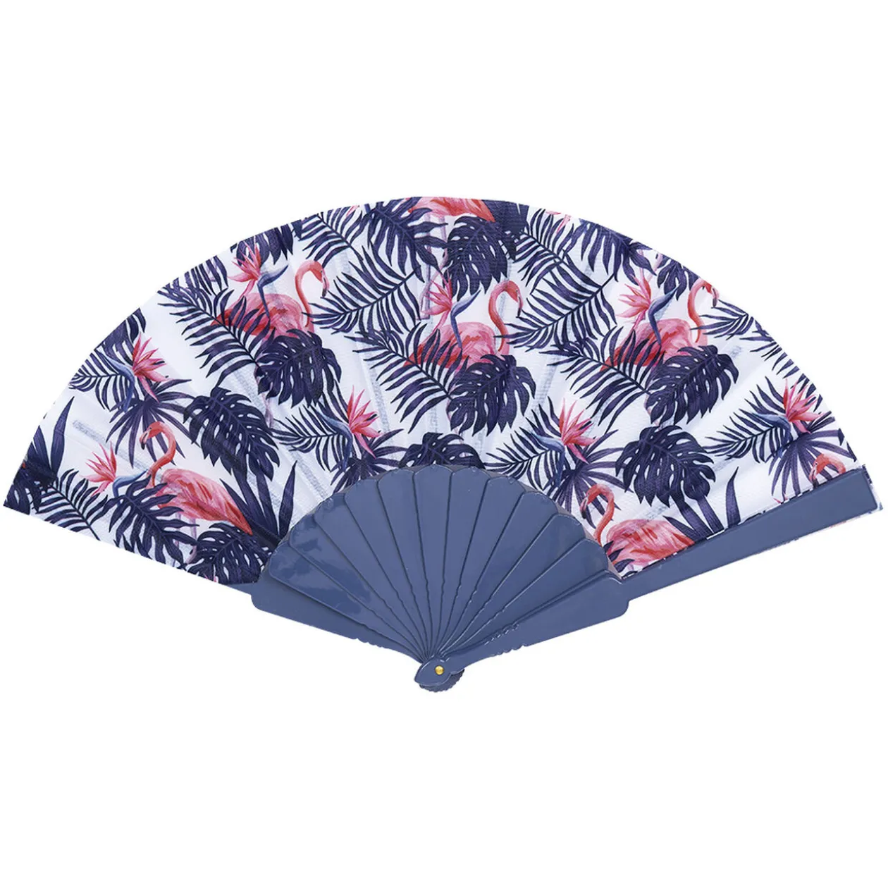 Éventail en polyester imprimé - 3 modèles