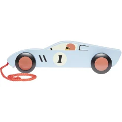 Voiture course à tirer en bois