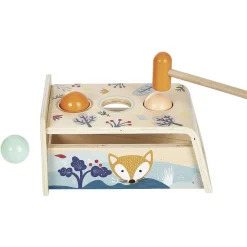 Xylophone avec jeu à marteler 2 en 1 en bois