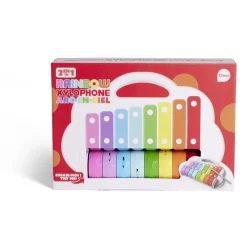 Xylophone multicolore métal et plastique 30,5x21,5xép7cm